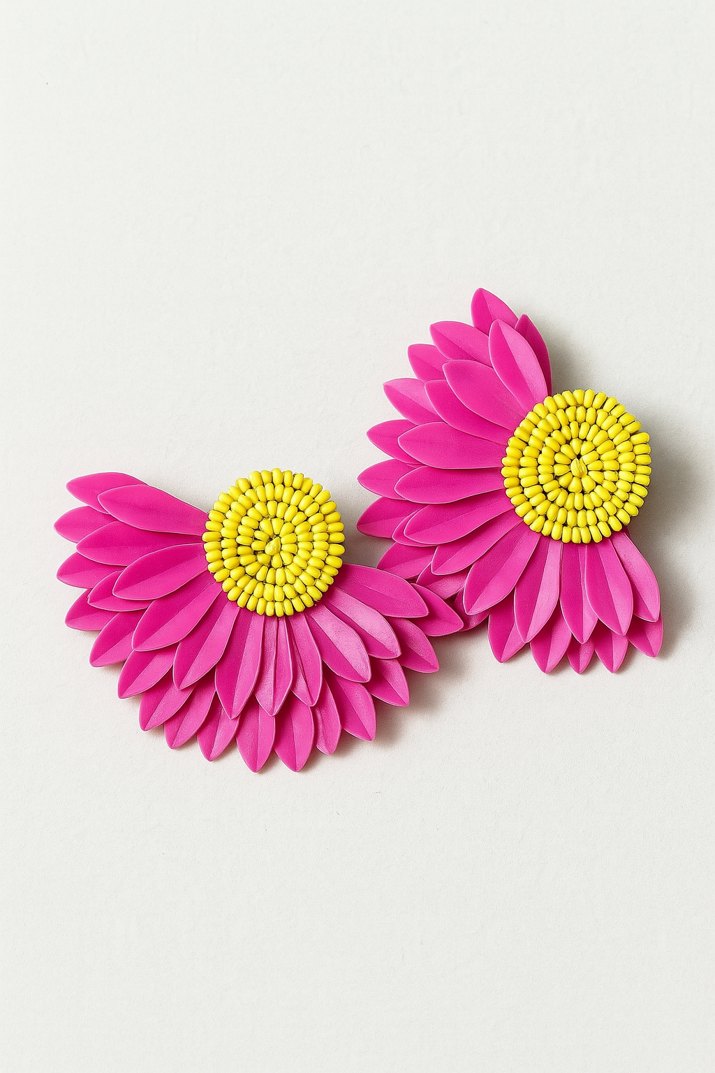 Half sunflower earrings