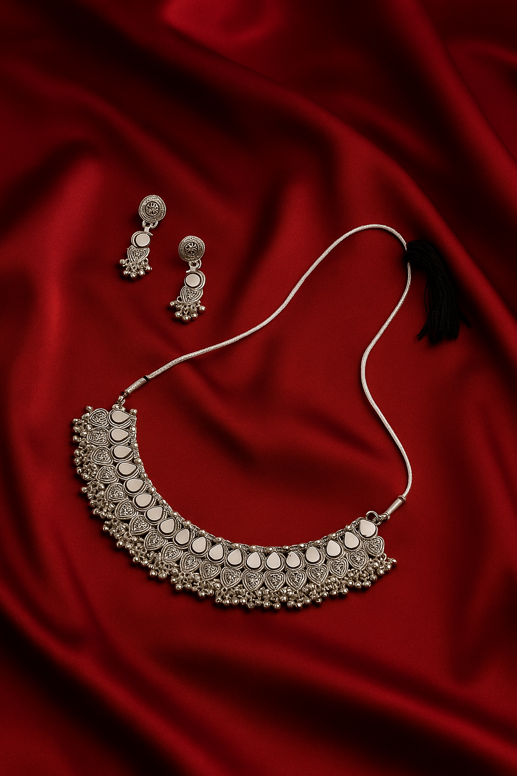 Oxidised necklace set