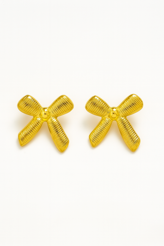 Ribbon earrings - Anti tarnish