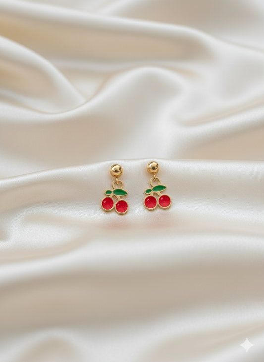 Cherry pop charm earrings