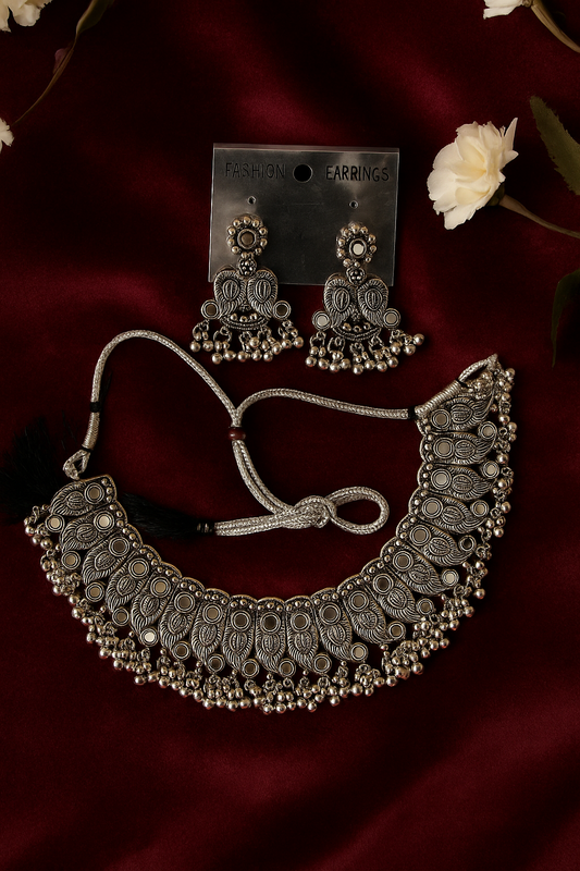 Meera oxidised necklace