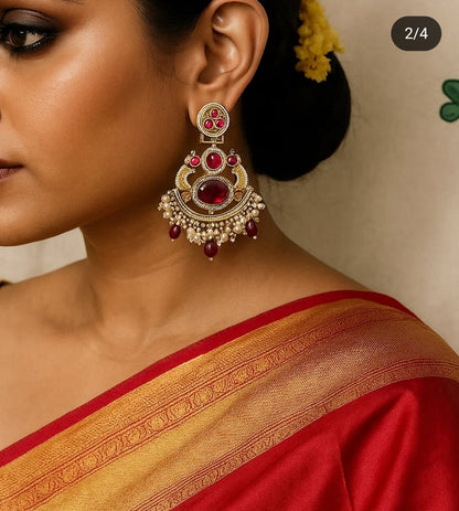 Jadau earrings