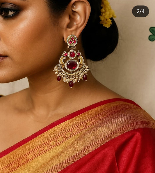 Jadau earrings